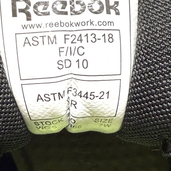 Reebok Nanoflex TR Womens Size 7W Black Composite Toe Work Shoes Sneakers - Picture 7 of 9